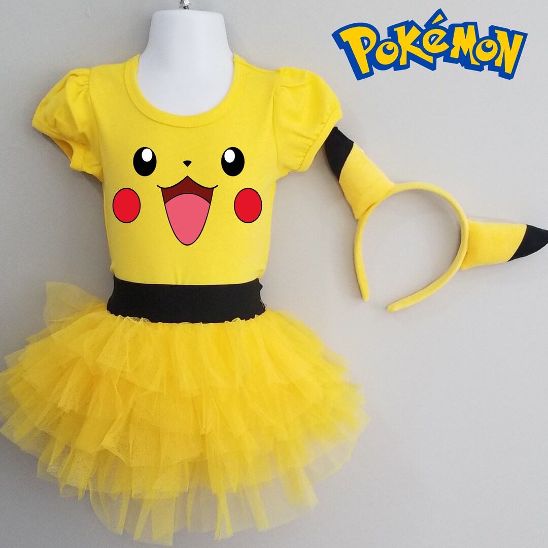 Baby Toddler Girls Pokemon Pikachu Piece Tutu Costume Outfit Includes Tshirt, Tutu and Headband FREE SHIP! MakerPlace by Michaels